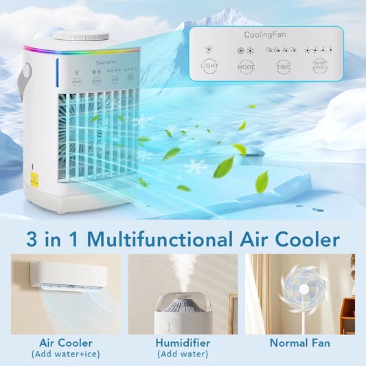 Naseem - Portable Air Conditioner + Humidifier with Colorful Light